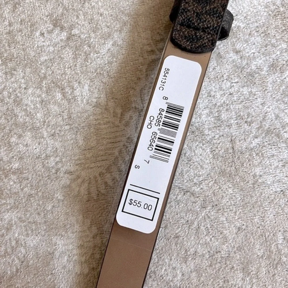 Brand New Michael Kors Brown Zippered Logo Belt Bag Gold Tone Chain Fanny Pack